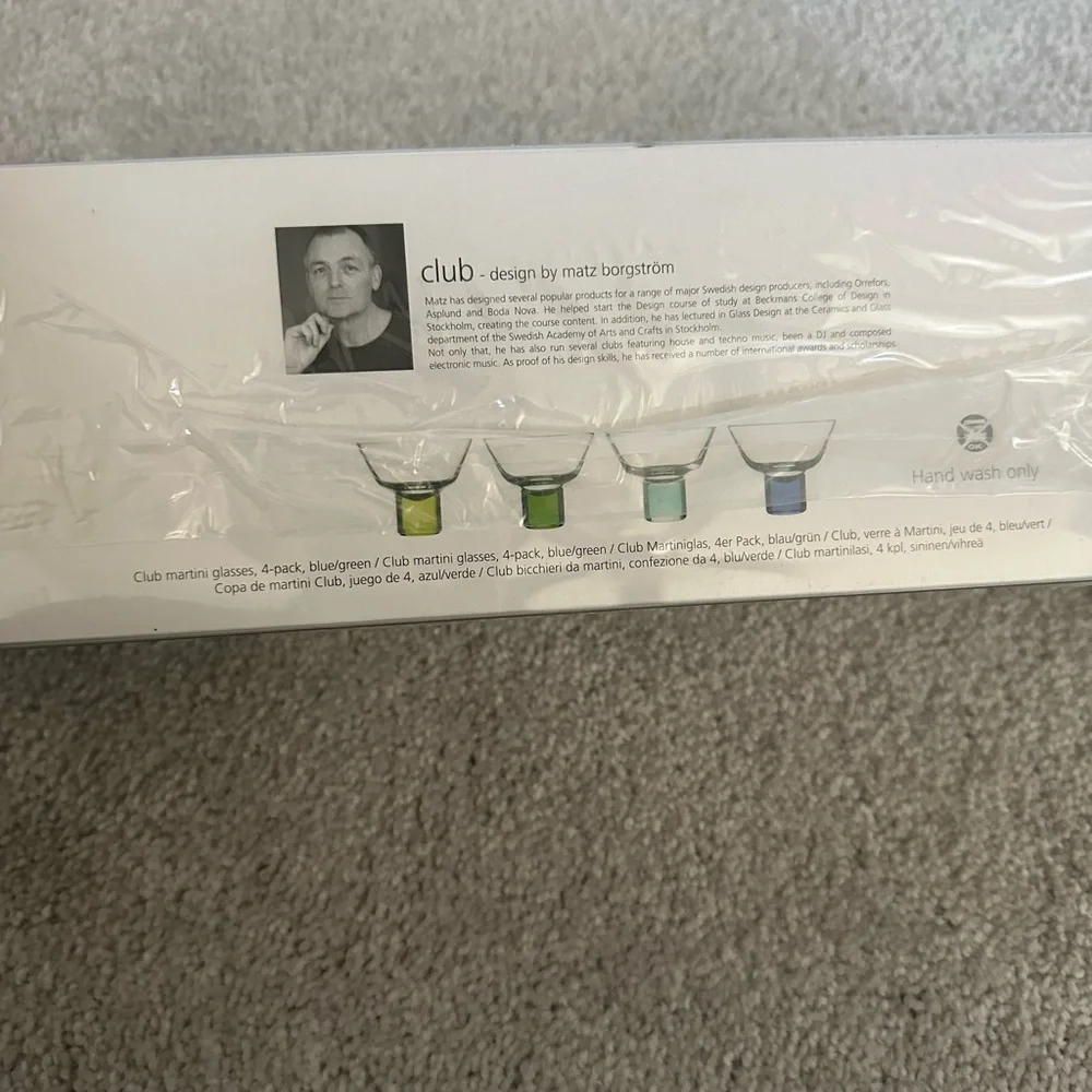 Green & Blue Martini Glasses Set of 4 - Picture 5 of 10